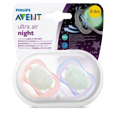 Philips Avent Ultra Air Gece Emziği 0-6 Ay KızBeslenmeEmzik & BiberonEmzik