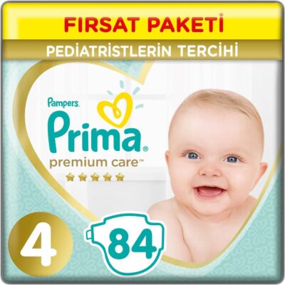Prima Premium Care Bebek Bezi Fırsat Paketi 4 Beden 84 AdetANNE – BEBEKBez & MendilBebek Bezi