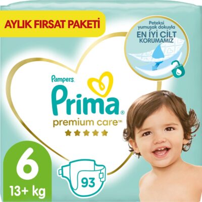 Prima Premium Care Aylık Fırsat Paketi 6 Beden 93 AdetANNE – BEBEKBez & MendilBebek Bezi