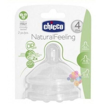 Chicco Natural Feeling Biberon Emziği Akış Ayarlı 4+ Ay 2liBeslenmeEmzik & BiberonBiberon Emzikleri