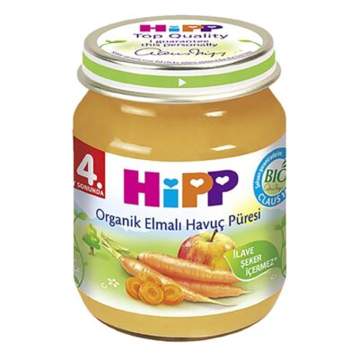 Hipp Organik Elmalı Havuç Püresi 125grBeslenmeBebek MamalarıOrganik Gıdalar