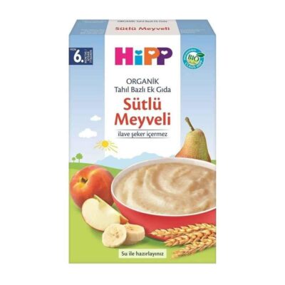 Hipp Organik Sütlü Meyveli Tahıl Bazlı Ek Gıda 250grBeslenmeBebek MamalarıKaşık Maması
