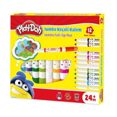 Play-Doh 12 Renk Jumbo Keçeli Kalem 6 MmKIRTASİYE