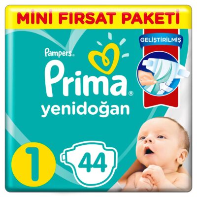 Prima Bebek Bezi Aktif Bebek Standart Paket 1 Beden 44 AdetBez & MendilBebek Bezi1 Beden Bebek Bezi