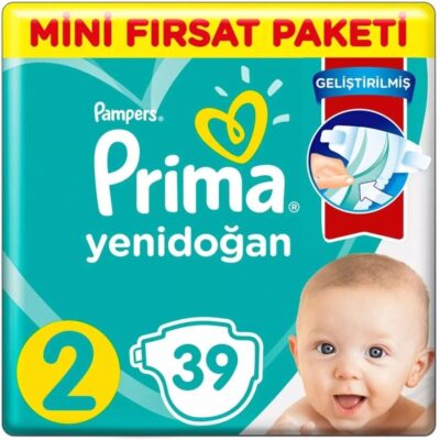 Prima Bebek Bezi Aktif Bebek Standart Paket 2 Beden 39 AdetBez & MendilBebek Bezi2 Beden Bebek Bezi