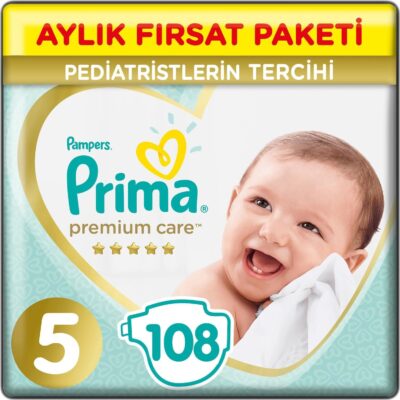 Prima Premium Care Aylık Fırsat Paketi 5 Beden 108 AdetANNE – BEBEKBez & MendilBebek Bezi