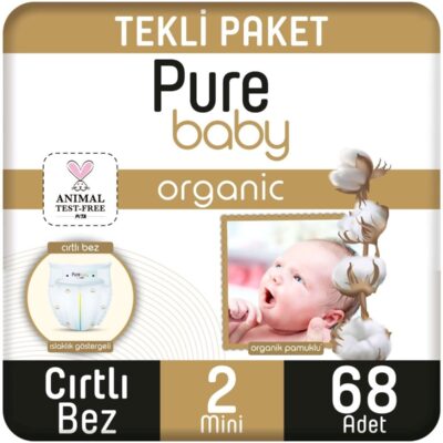 Sleepy Pure Baby Organik Bebek Bezi Jumbo 2 Beden 3-6 Kg 68 AdetANNE – BEBEKBez & MendilBebek Bezi
