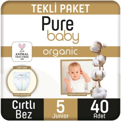 Sleepy Pure Baby Organik Bebek Bezi Jumbo 5 Beden 11-20 Kg 40 AdetANNE – BEBEKBez & MendilBebek Bezi