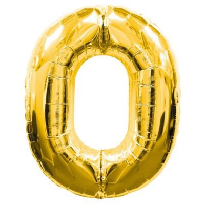 Parti Aksesuar 0 Rakamlı Folyo Balon Gold Renk  40 inçEĞLENCE – PARTİ