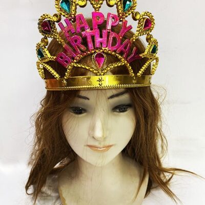 Parti Aksesuar Altın Renk Happy Birthday Yazılı Doğum Günü Tacı 60 cmEĞLENCE – PARTİ