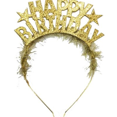 Parti Altın Renk Happy Birthday Yazılı Eva Doğum Günü Parti TacıEĞLENCE – PARTİ