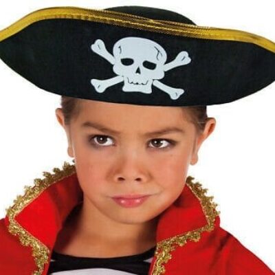 Parti Aksesuar Altın Şeritli Çocuk Boy Yayvan Korsan ŞapkasıEĞLENCE – PARTİ