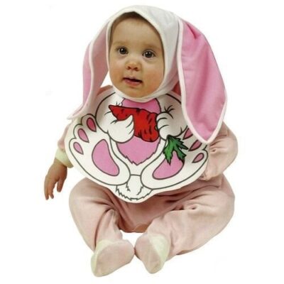 Bebekler İçin Tavşan Kulak Şapkası ve Tavşan Önlüğü Kostüm Seti 2 ParçaEĞLENCE – PARTİ