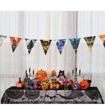 Parti Cadılar Bayramı Halloween Bayrak Banner Süs 8 li 3 MetreEĞLENCE – PARTİ