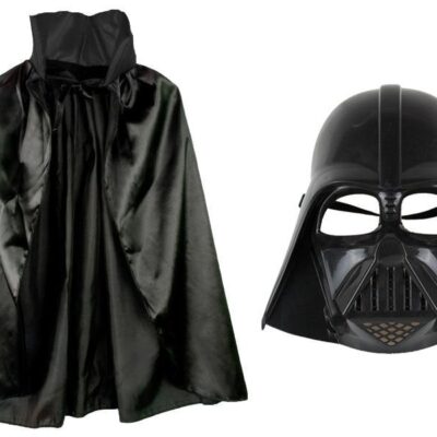 Çocuk Boy Yıldız Savaşları Star Wars Darth Vadet Maskesi ve 90 cm Pelerin Seti SiyahEĞLENCE – PARTİ