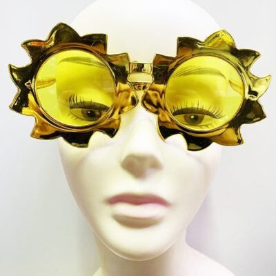 Parti Güneş Model Metalize Parlak Parti Gözlüğü Sarı Renk 14×7 cmEĞLENCE – PARTİ