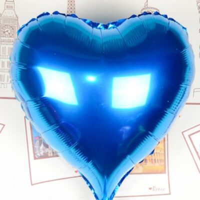 Parti Aksesuar Kalp Uçan Balon Folyo Mavi 80 cm 32 inçEĞLENCE – PARTİ