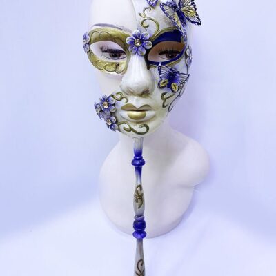 Parti Kelebekli Masquerade Sopalı Venedik Maskesi Mor Renk 10×45 cmEĞLENCE – PARTİ