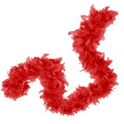 Parti Kırmızı Renk Kabarık Tüylü Otriş Boa Dekorasyon Tüy 180 cmEĞLENCE – PARTİ