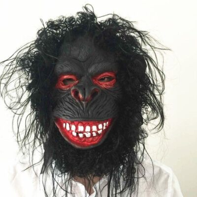 Parti Aksesuar Lateks Tam Yüz Orangutan Maskesi SaçlıEĞLENCE – PARTİ