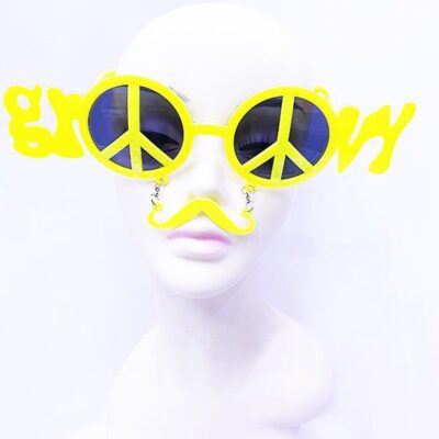 Parti Sarı Renk Groom Yazılı Bıyıklı Damat Gözlüğü 7×21 cmEĞLENCE – PARTİ