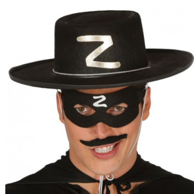 Parti Aksesuar Z Logolu Yetişkin Zorro Şapkası ve Zorro MaskesiEĞLENCE – PARTİ